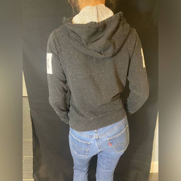 Victoria’s Secret Pink zip up hooded sweatshirt, black so small - Picture 5 of 10